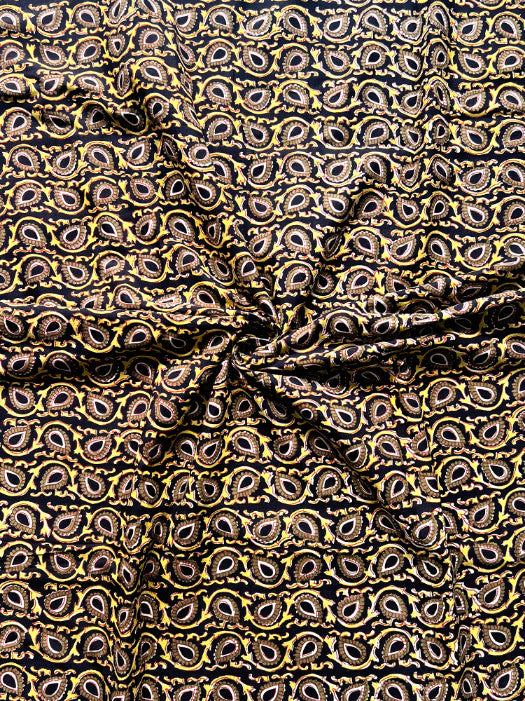 Black Kairi Cotton Fabric