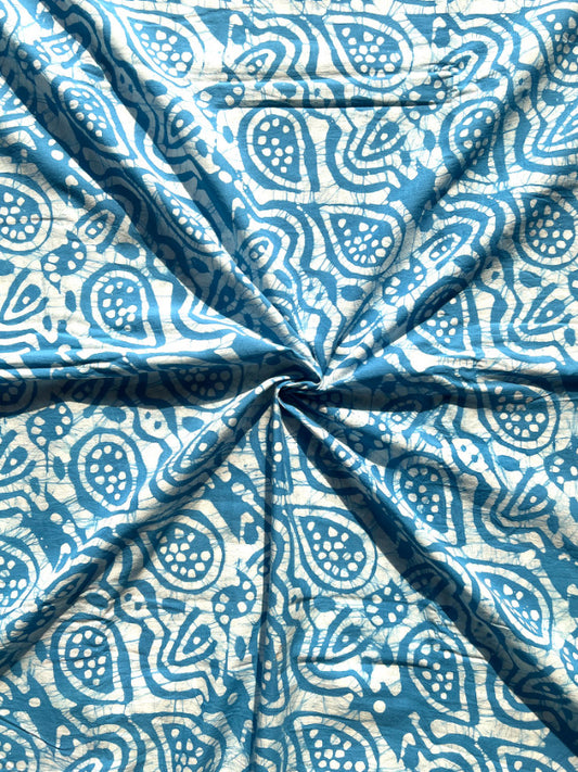Blue Batik Kairi Cotton Fabric